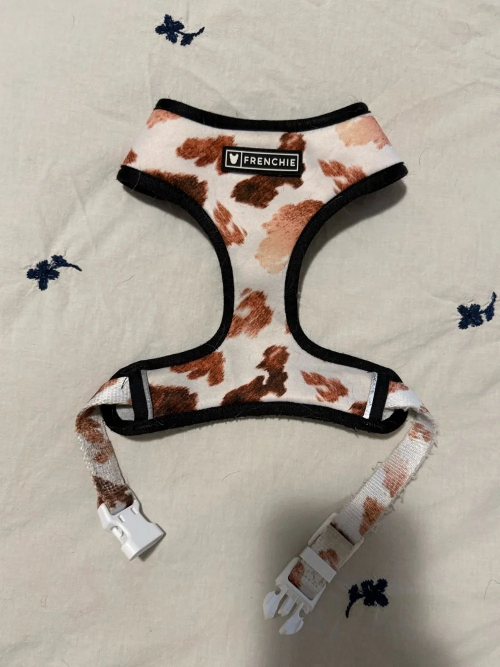 Frenchie Harness cow print